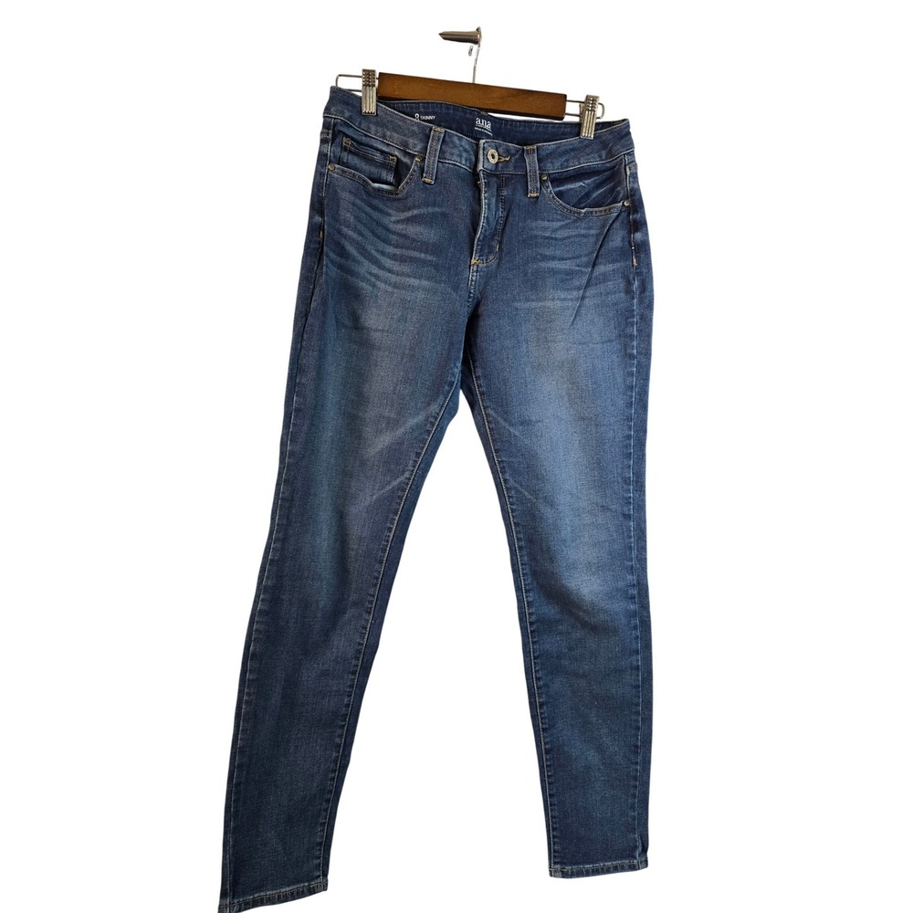 ANA A New Approach Womens Size 8 Skinny Jeans Medium‎ Wash Blue Denim